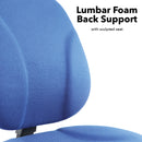 Dams Bilbao fabric operators chair with lumbar support, featuring adjustable height and ergonomic design for office use.