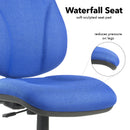 Dams Bilbao fabric operators chair with lumbar support, featuring adjustable height and ergonomic design for office comfort.