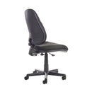 Dams Bilbao fabric operators chair with lumbar support, showing the backrest and ergonomic design for office comfort.
