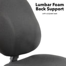 Dams Bilbao fabric operator's chair with lumbar support, featuring a black frame and ergonomic design for office comfort.