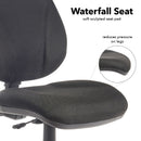 Dams Bilbao fabric operators chair with lumbar support, featuring adjustable armrests and ergonomic design for office comfort.