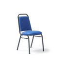 Dams Yin Classic Back Banqueting Stacking Chair with black frame and upholstered seat, designed for elegant event seating.