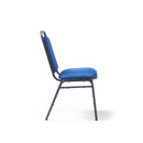 Dams Yin Classic Back Banqueting Stacking Chair seen from side, featuring a sleek design and durable black frame for event seating.