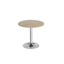 Genoa Circular Dining Table With Trumpet Base 800mm - Barcelona Walnut - NWOF
