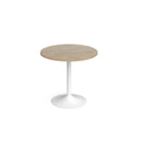 Genoa Circular Dining Table With Trumpet Base 800mm - Barcelona Walnut - NWOF