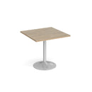 Genoa Square Dining Table With Trumpet Base 800mm - Barcelona Walnut - NWOF