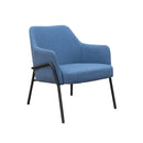 Dams Corby lounge chair with black metal frame and plush upholstery, modern and stylish seating for living spaces.