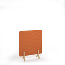 Dams zigzag acoustic floor standing screen with wooden legs, providing sound privacy and stylish room decoration.