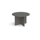 Arrow Head Leg Circular Meeting Table 1200mm - Onyx Grey - NWOF