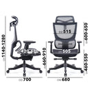 Dams Elise black mesh back operator chair with headrest and cushioned black mesh seat, ergonomic office seating for comfort.