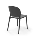 Dams Everly multi-purpose armless chairs in anthracite grey, shown from the back, packed in a set of two.