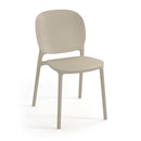 Pair of Dams Everly multi-purpose chairs with no arms in dove grey, featuring modern design and sturdy construction for versatile use