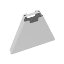 White Fuze Mass vertical cable riser for intermediate bench leg by Dams, showing the sturdy cable management component.