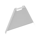 White Fuze Mass vertical cable riser for intermediate bench leg by Dams, showcasing the sturdy metal construction and clean design.