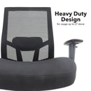 Dams Isla bariatric operator chair with black fabric seat and mesh back, ergonomic office seating for heavy-duty use