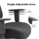 Dams Isla Bariatric Operator Chair with black fabric seat and mesh back, ergonomic office seating for heavy-duty use.