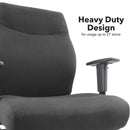 Dams Porter bariatric operator chair with black fabric seat and back, ergonomic design for comfortable seating