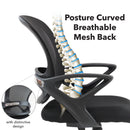 Dams Tyler mesh back operator chair with black frame and adjustable armrests, ergonomic office seating for comfort and support.