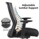 Yasmin Mesh Back Operator Chair With Black Fabric Seat - NWOF