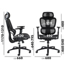 Dams Zala Mesh Back Operator Chair with headrest and black mesh seat, ergonomic office chair for comfortable seating.