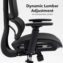 Dams Zala mesh back operator chair with headrest and black mesh seat, ergonomic office seating for comfort and support