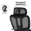 Dams Zala mesh back operator chair with headrest and black mesh seat, ergonomic office seating with adjustable features.
