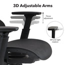 Dams Zala mesh back operator chair with headrest and black mesh seat, ergonomic office chair for comfort and support
