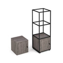 Dams Flux Modular Storage Single Box Locker with open frame design and secure door for organized storage.
