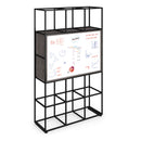 Flux Modular Storage Triple Frame With Media Unit With TV Bracket And Whiteboard On Reverse - NWOF