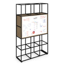 Flux Modular Storage Triple Frame With Media Unit With TV Bracket And Whiteboard On Reverse - NWOF