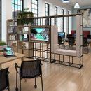 Flux Modular Storage Triple Frame With Media Unit With TV Bracket And Whiteboard On Reverse - NWOF