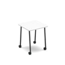 Dams Kendal oak show mobile meeting table, 700mm width, with a sleek wooden surface and sturdy metal legs.