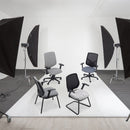 Tegan Fabric Asynchro Operator Chair - Black MTO - NWOF