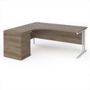 Dams Maestro 25 ergonomic desk and high pedestal bundle, 1800mm, with spacious workspace and storage options.