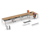 Dams Connex Double Cable Tray in silver, designed for organizing and supporting multiple cables in electrical installations.