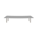 Dams Denver reception glass shelf mounted on wall, sleek transparent design suitable for modern office or reception areas.