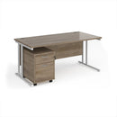 Dams Maestro 25 straight desk with two-drawer under desk pedestal, featuring a modern office workspace setup.