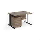 Dams Maestro 25 straight desk with a 3-drawer under desk pedestal in a modern office setting.