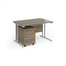 Dams Maestro 25 straight desk with a three-drawer under desk pedestal in a modern office setting.