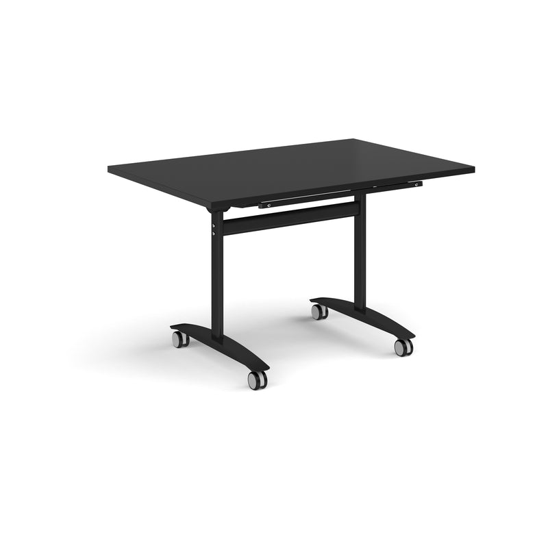 Rectangular Deluxe Fliptop Meeting Table - Black - NWOF