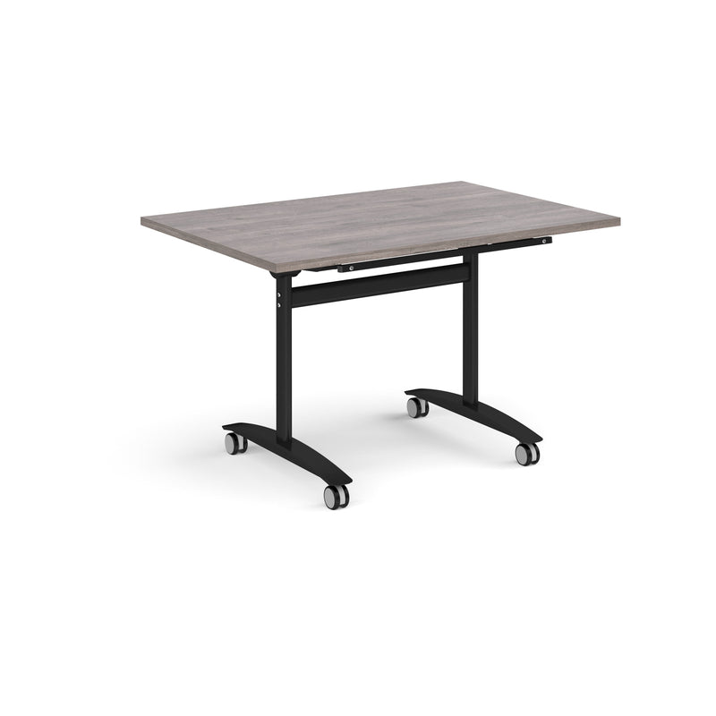 Rectangular Deluxe Fliptop Meeting Table - Grey Oak - NWOF
