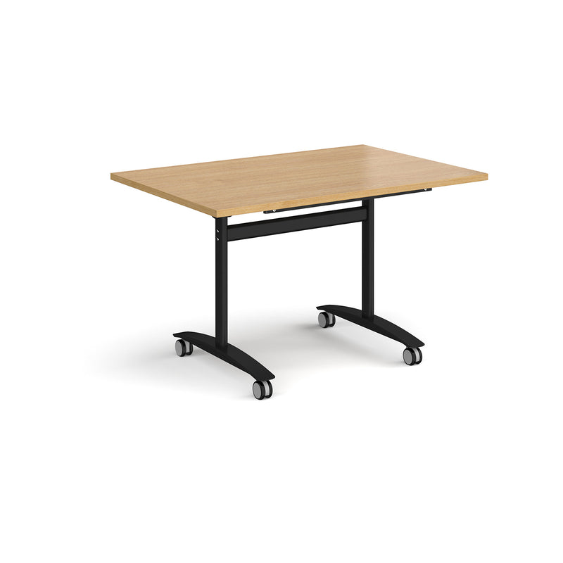 Rectangular Deluxe Fliptop Meeting Table - Oak - NWOF