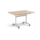 Rectangular Deluxe Fliptop Meeting Table - Kendal Oak - NWOF
