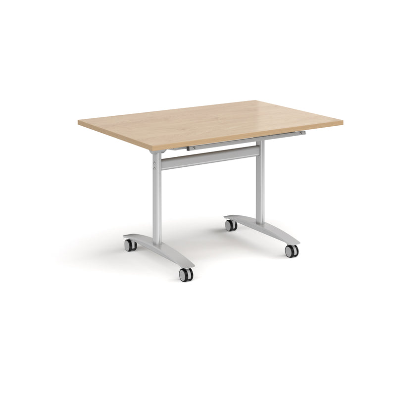 Rectangular Deluxe Fliptop Meeting Table - Kendal Oak - NWOF