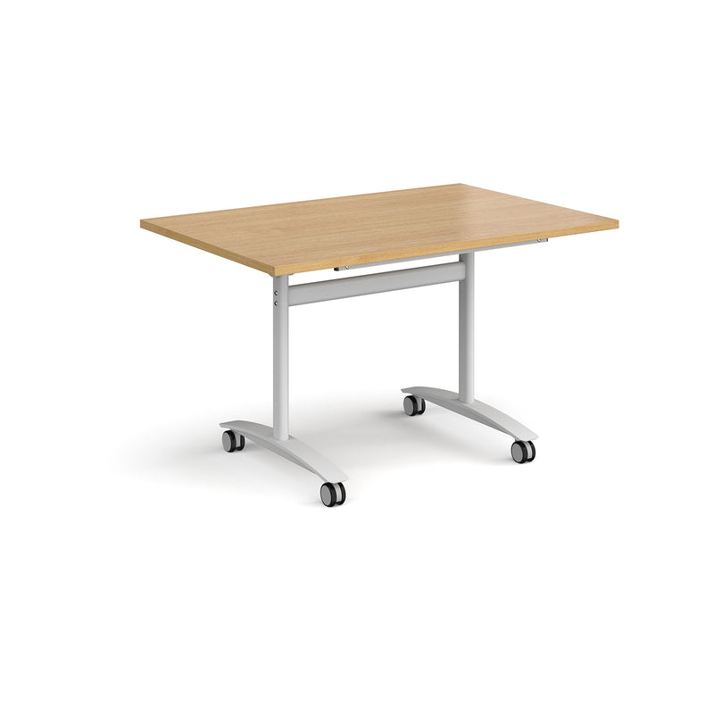 Rectangular Deluxe Fliptop Meeting Table - Oak - NWOF