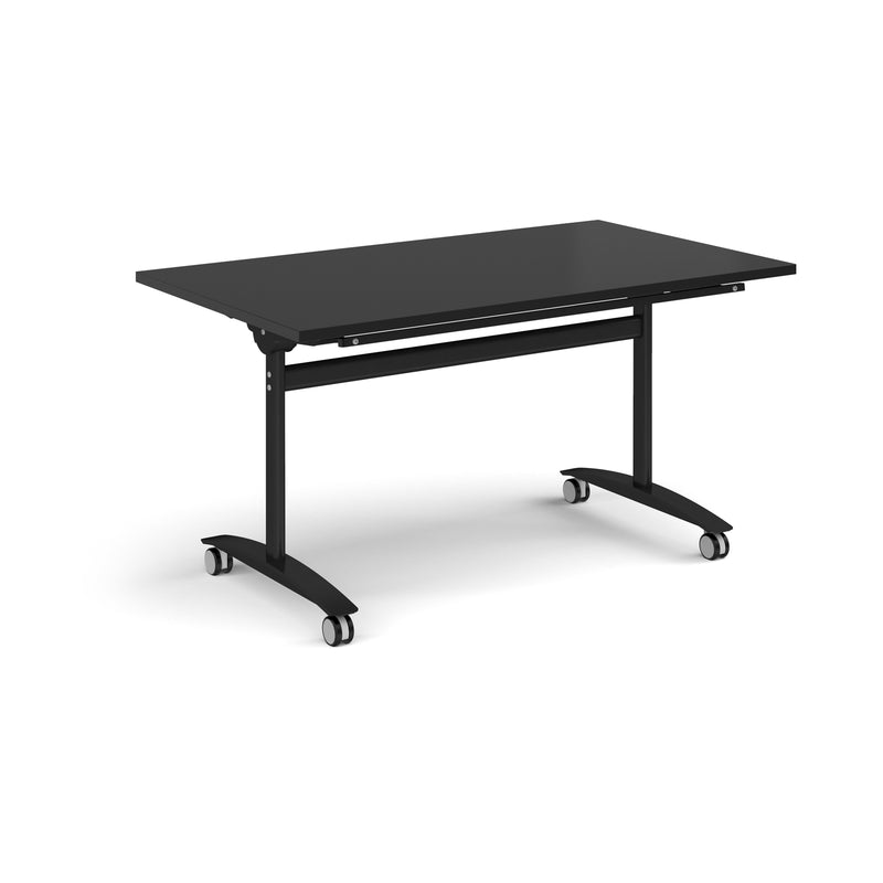 Rectangular Deluxe Fliptop Meeting Table - Black - NWOF