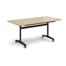 Rectangular Deluxe Fliptop Meeting Table - Kendal Oak - NWOF