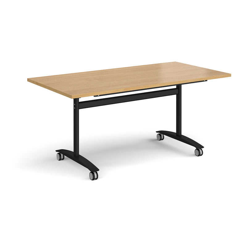 Rectangular Deluxe Fliptop Meeting Table - Oak - NWOF