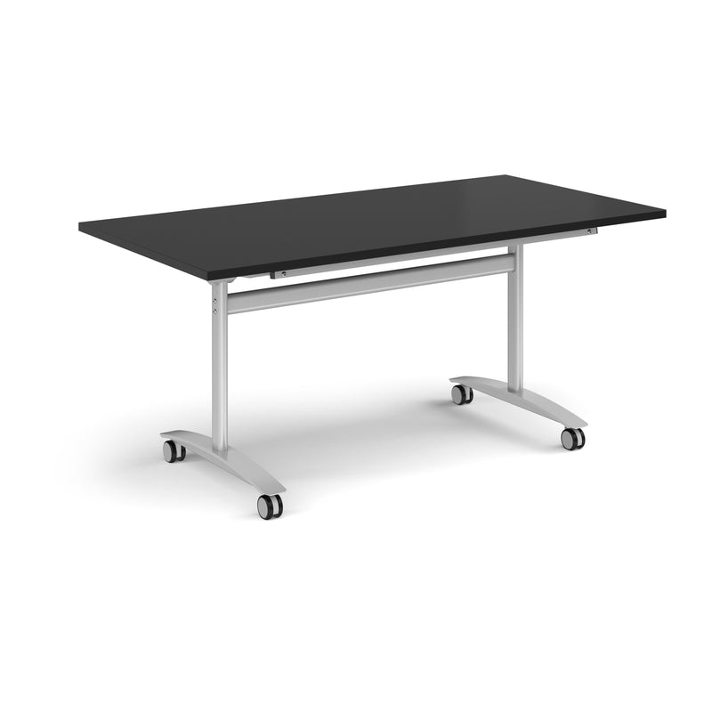 Rectangular Deluxe Fliptop Meeting Table - Black - NWOF