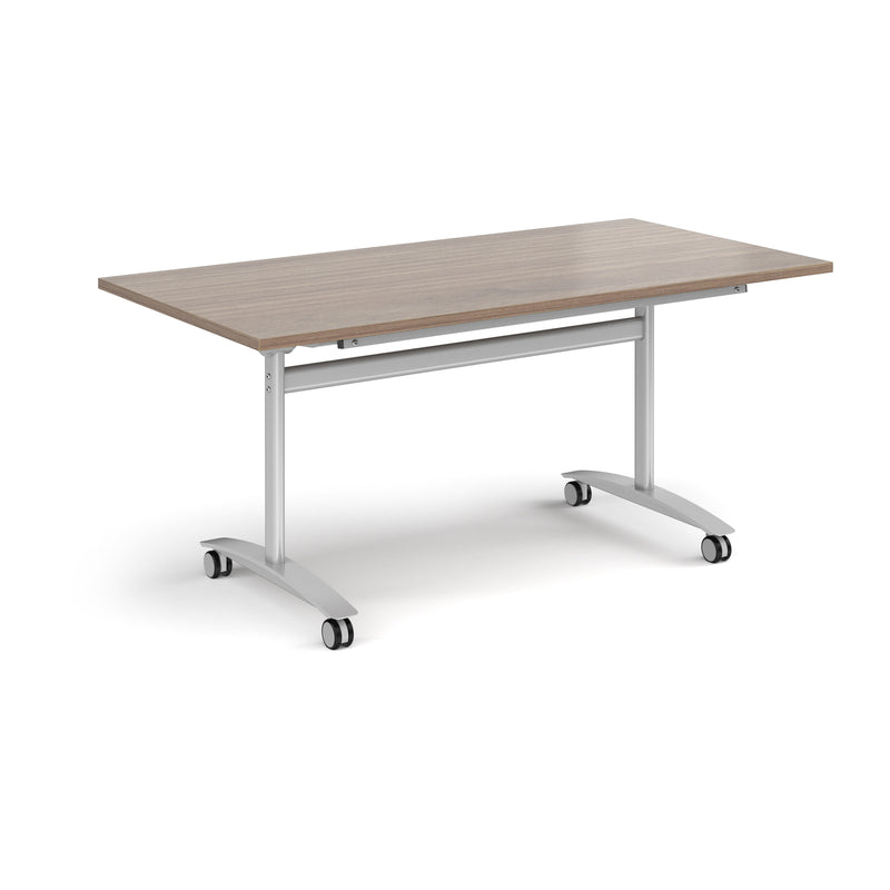 Rectangular Deluxe Fliptop Meeting Table - Barcelona Walnut - NWOF